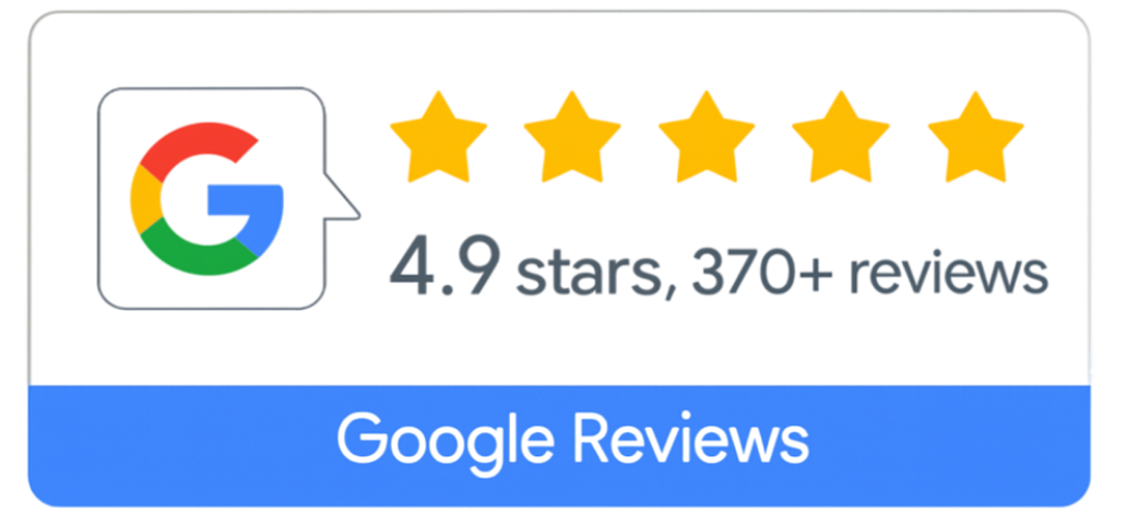 Google Reviews - 4.9 Stars based on 700+ reviews